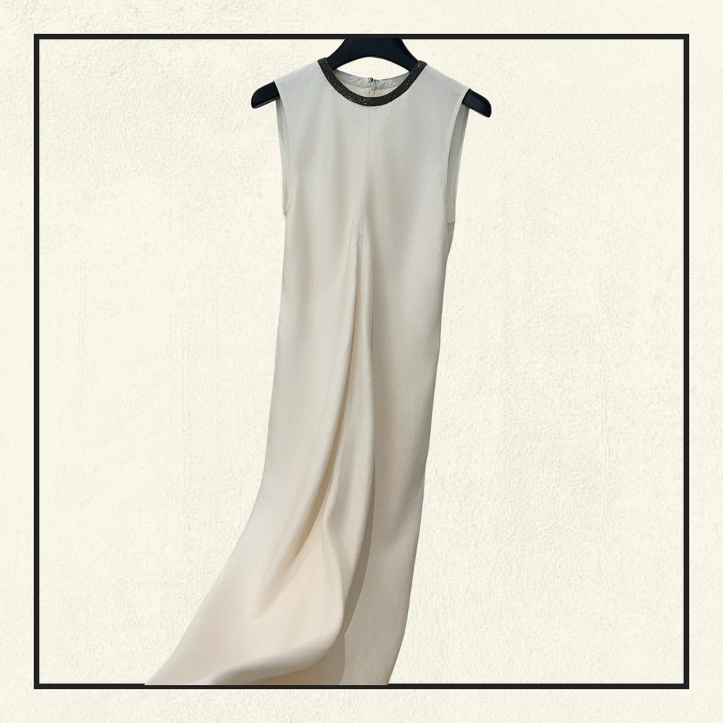 MAXI DRESS WITH SEQUIN COLLAR