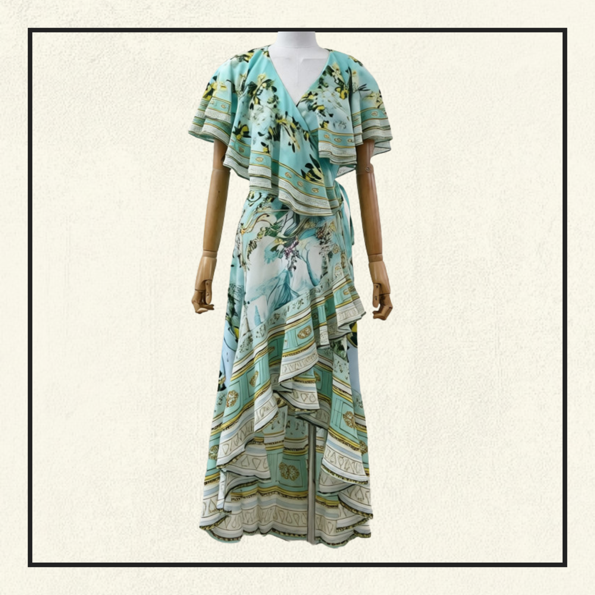 PUFF SLEEVE HIGH-LOW DRESS