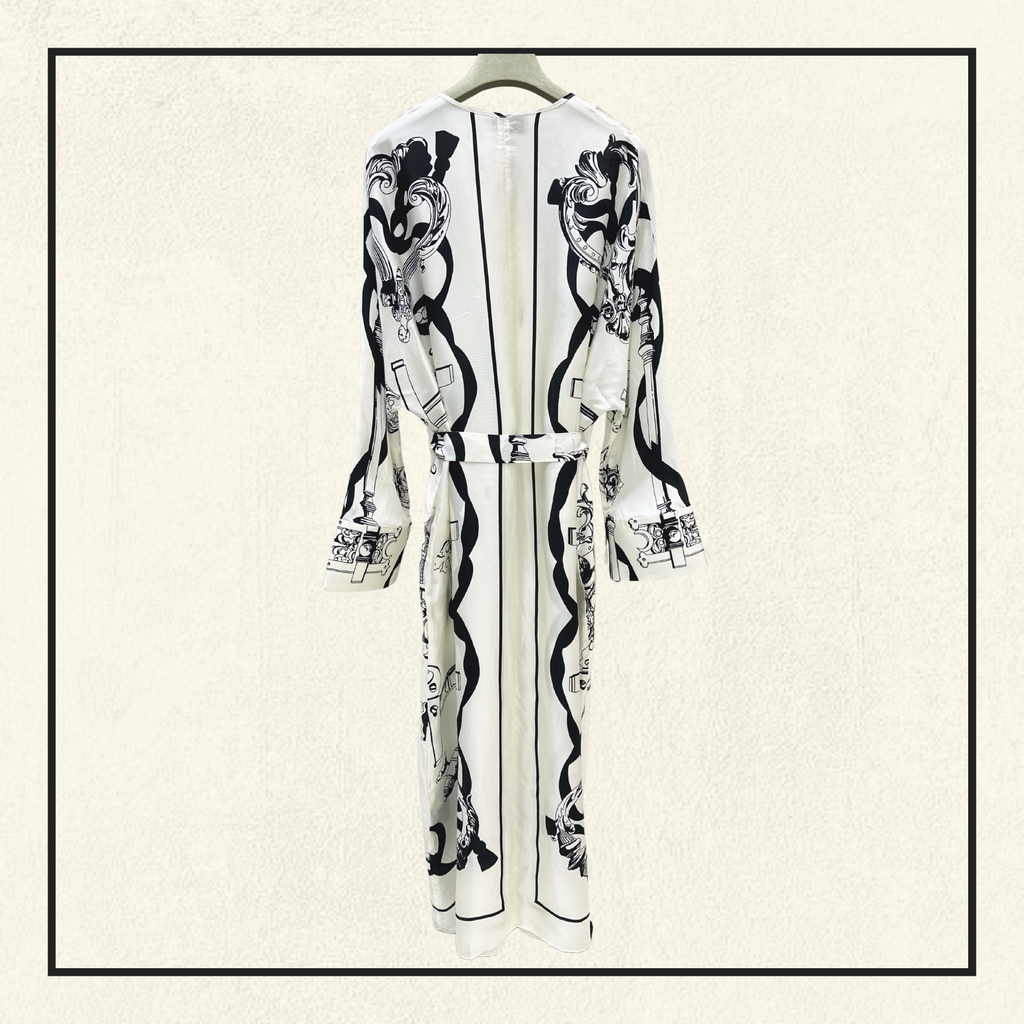 FERRONNERIE REMIX CAFTAN SILK DRESS
