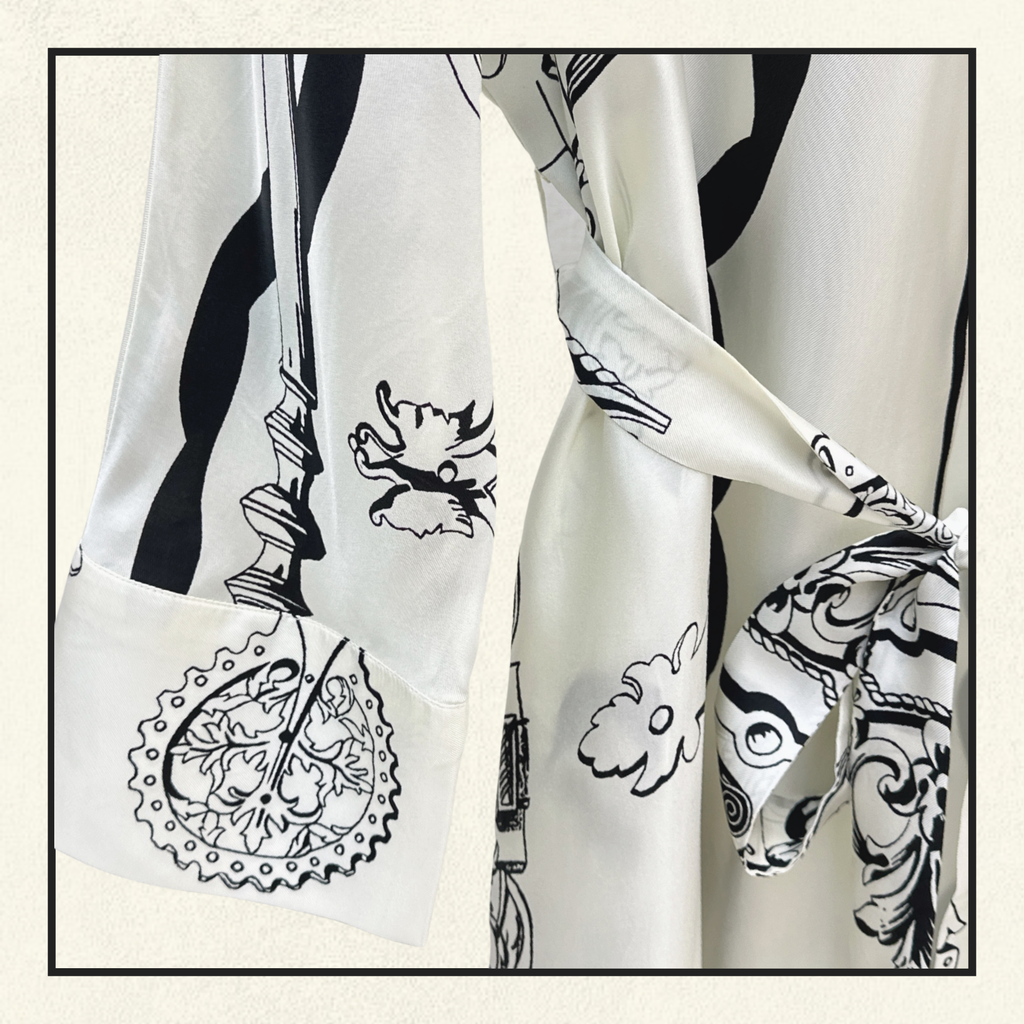 FERRONNERIE REMIX CAFTAN SILK DRESS