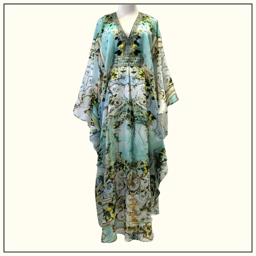 LONG KAFTAN WITH WAIST DETAIL