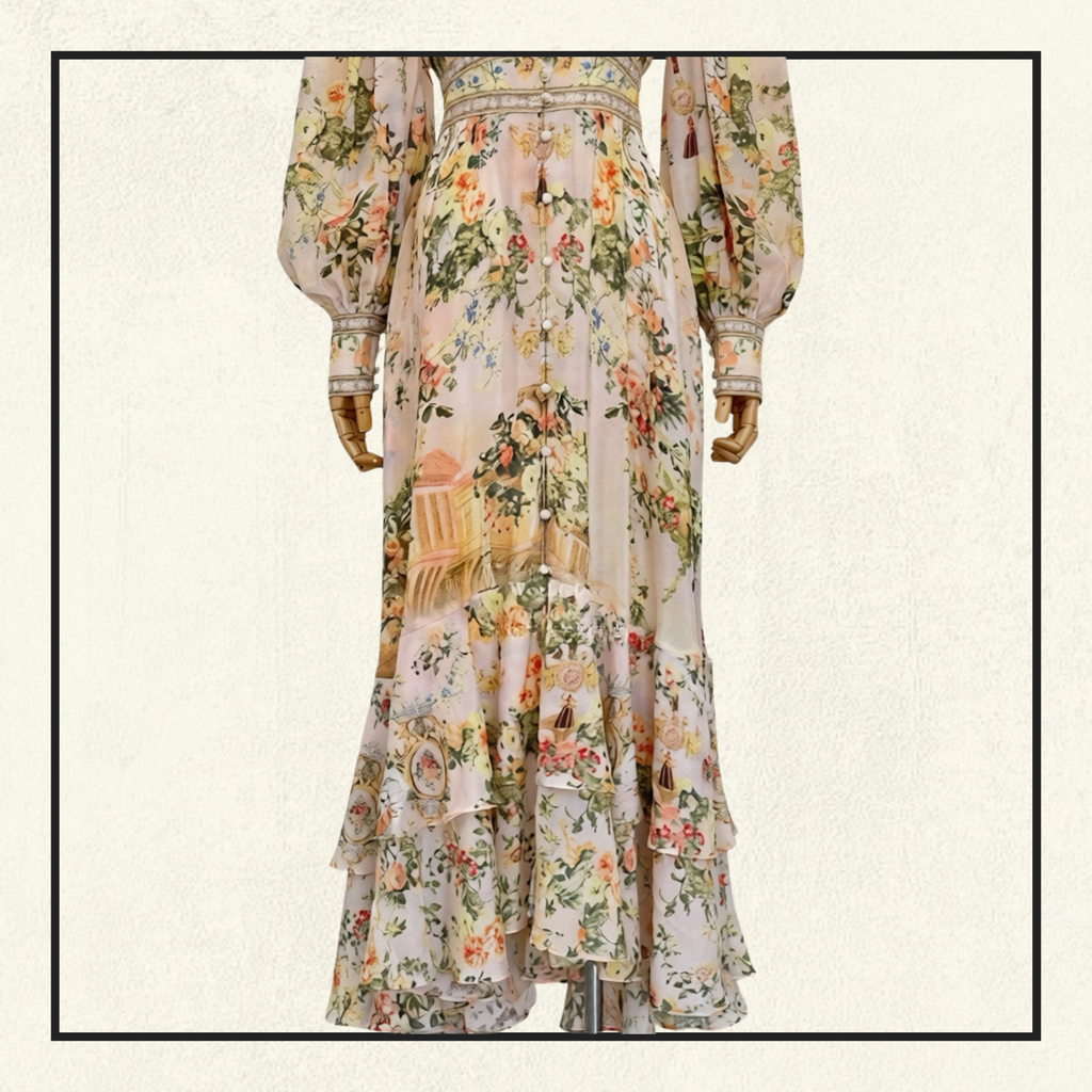 LONG BUTTON FRONT DRESS