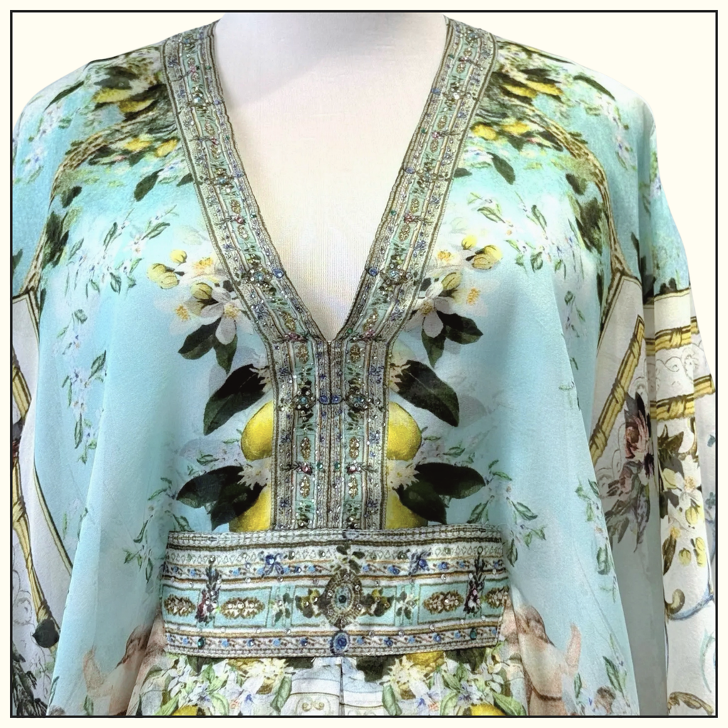 LONG KAFTAN WITH WAIST DETAIL