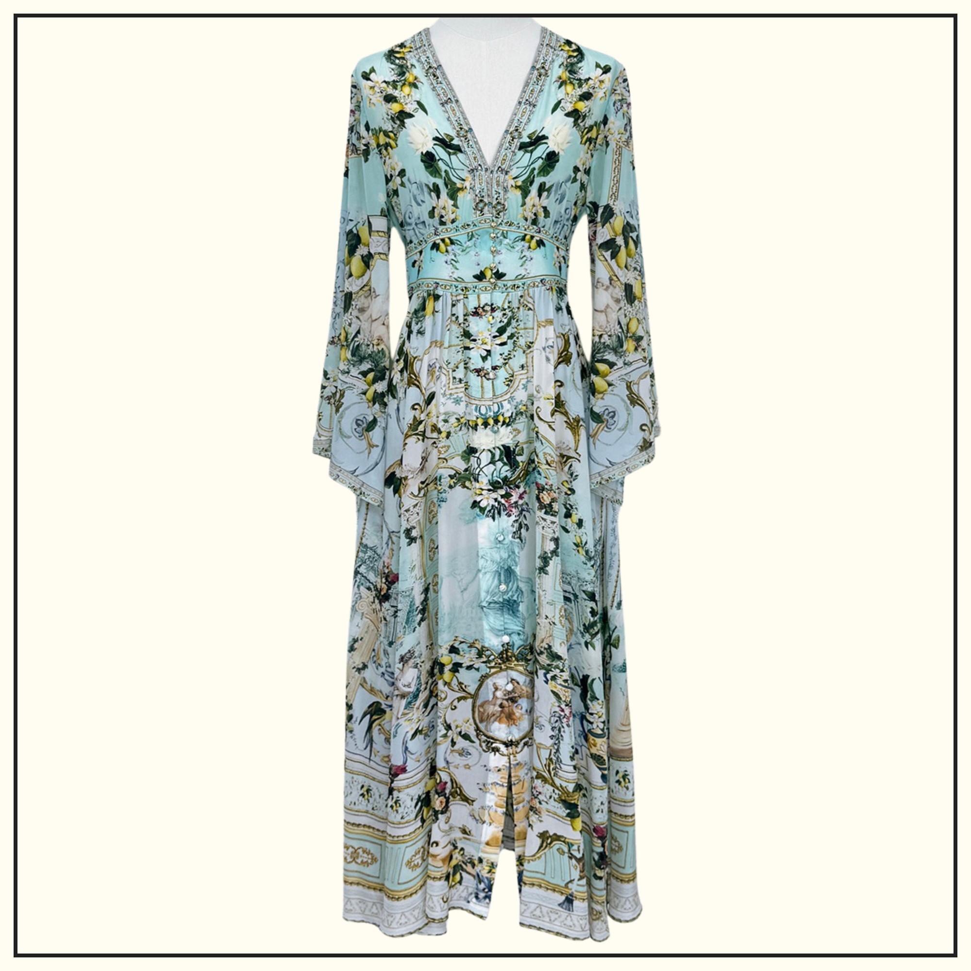 FLARED SLEEVE DRESS