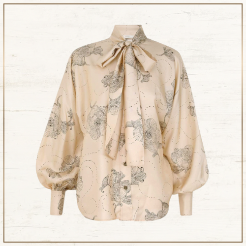 EDEN SILK TIE NECK BLOUSE & PANTS