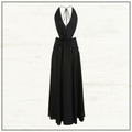 RHIANNON PLUNGE HALTER MAXI