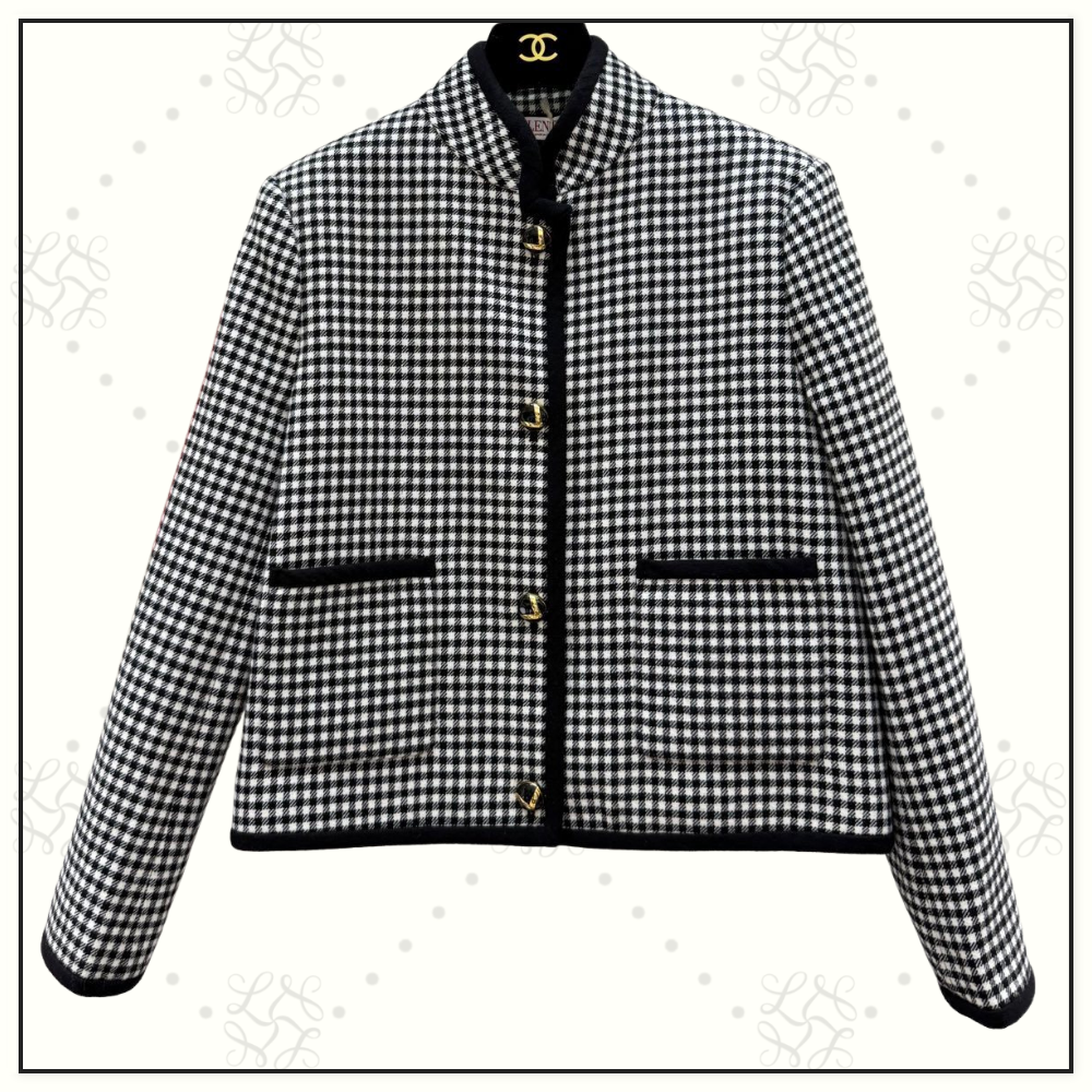HOUNDSTOOTH WOOL JACKET