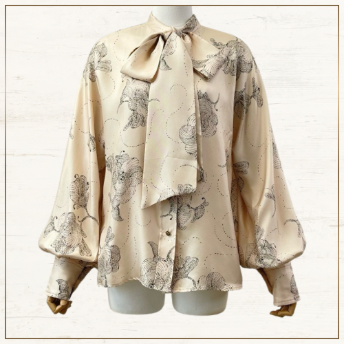 EDEN SILK TIE NECK BLOUSE & PANTS
