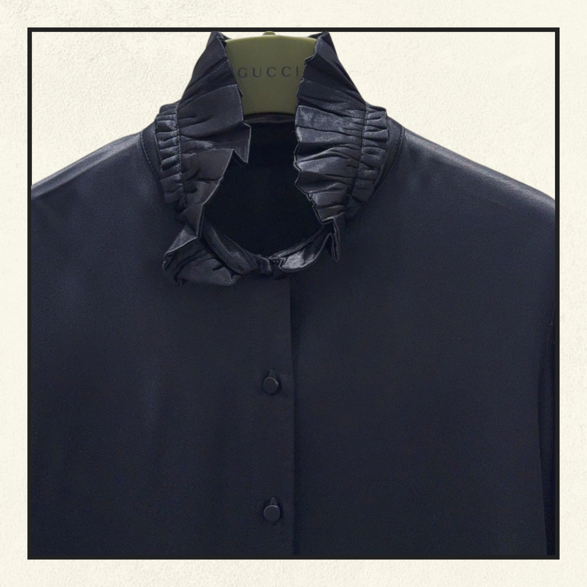 PUSSY BOW RUFFLED SILK BLOUSE