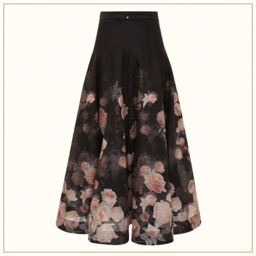 CRUSH LINEN SILK BLOUSE & SKIRT