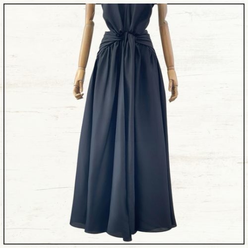 RHIANNON PLUNGE HALTER MAXI