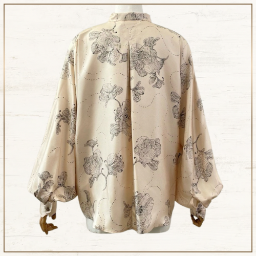 EDEN SILK TIE NECK BLOUSE & PANTS