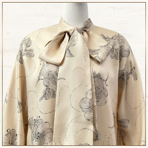 EDEN SILK TIE NECK BLOUSE & PANTS