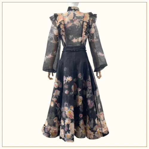 CRUSH LINEN SILK BLOUSE & SKIRT