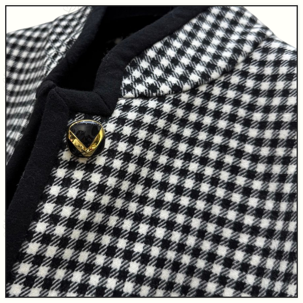 HOUNDSTOOTH WOOL JACKET