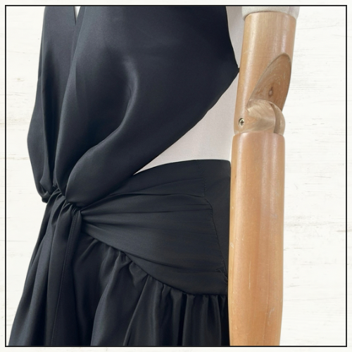 RHIANNON PLUNGE HALTER MAXI