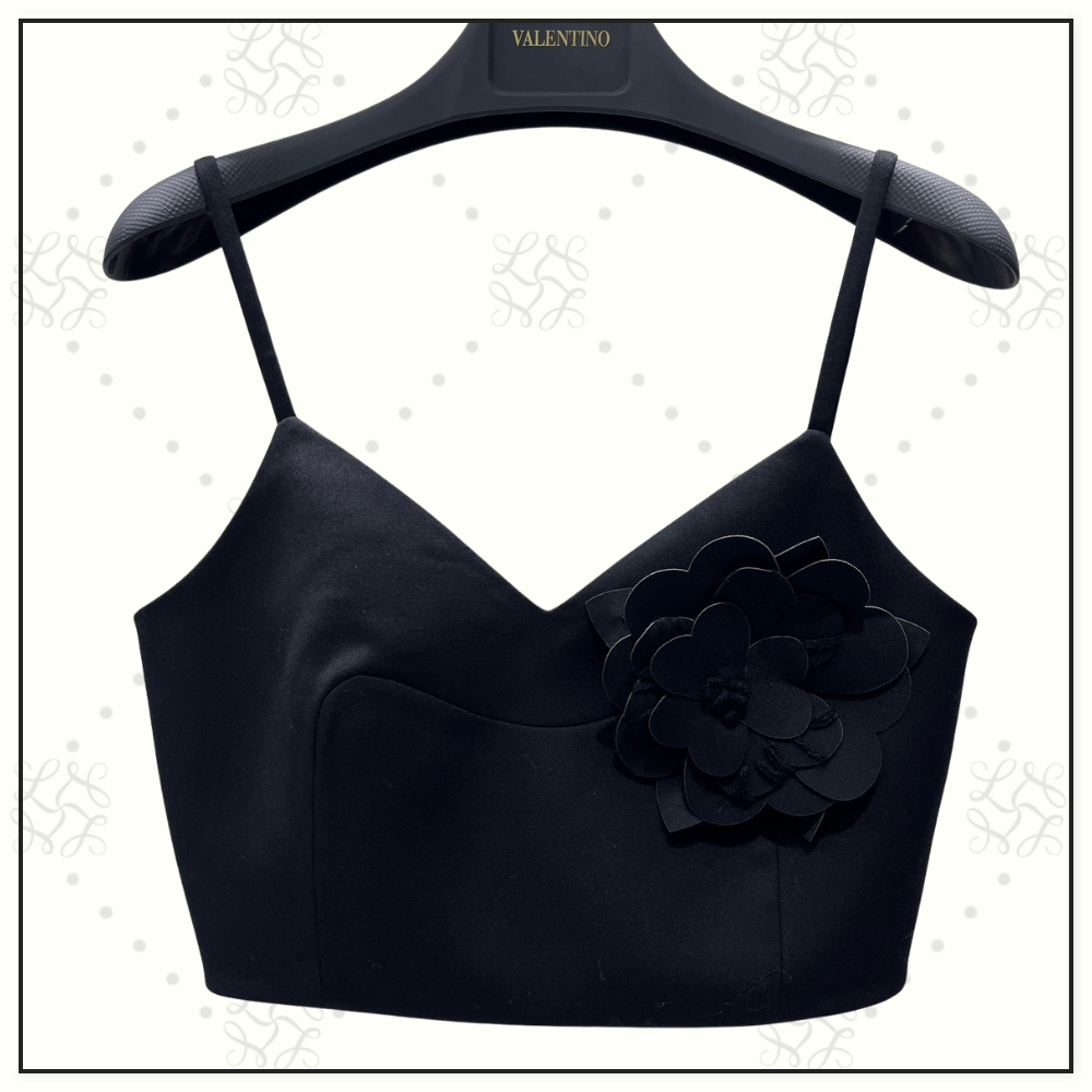 FLORAL APPLIQUÉ CROP TOP & SKIRT