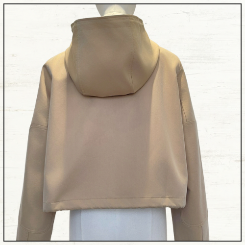 SHORT GABARDINE PARKA JACKET