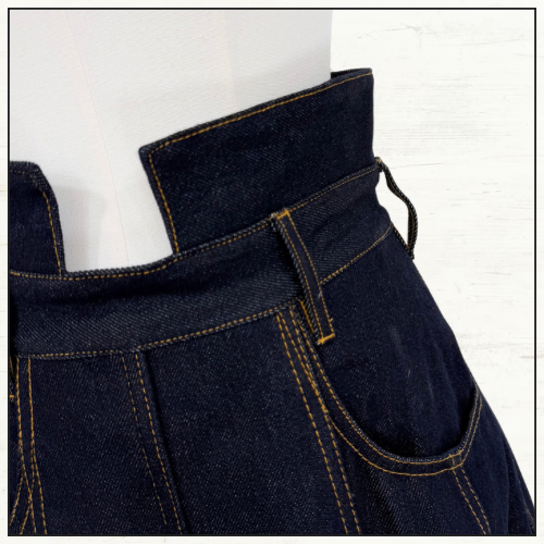 HYPNOTIC DENIM MIDI SKIRT