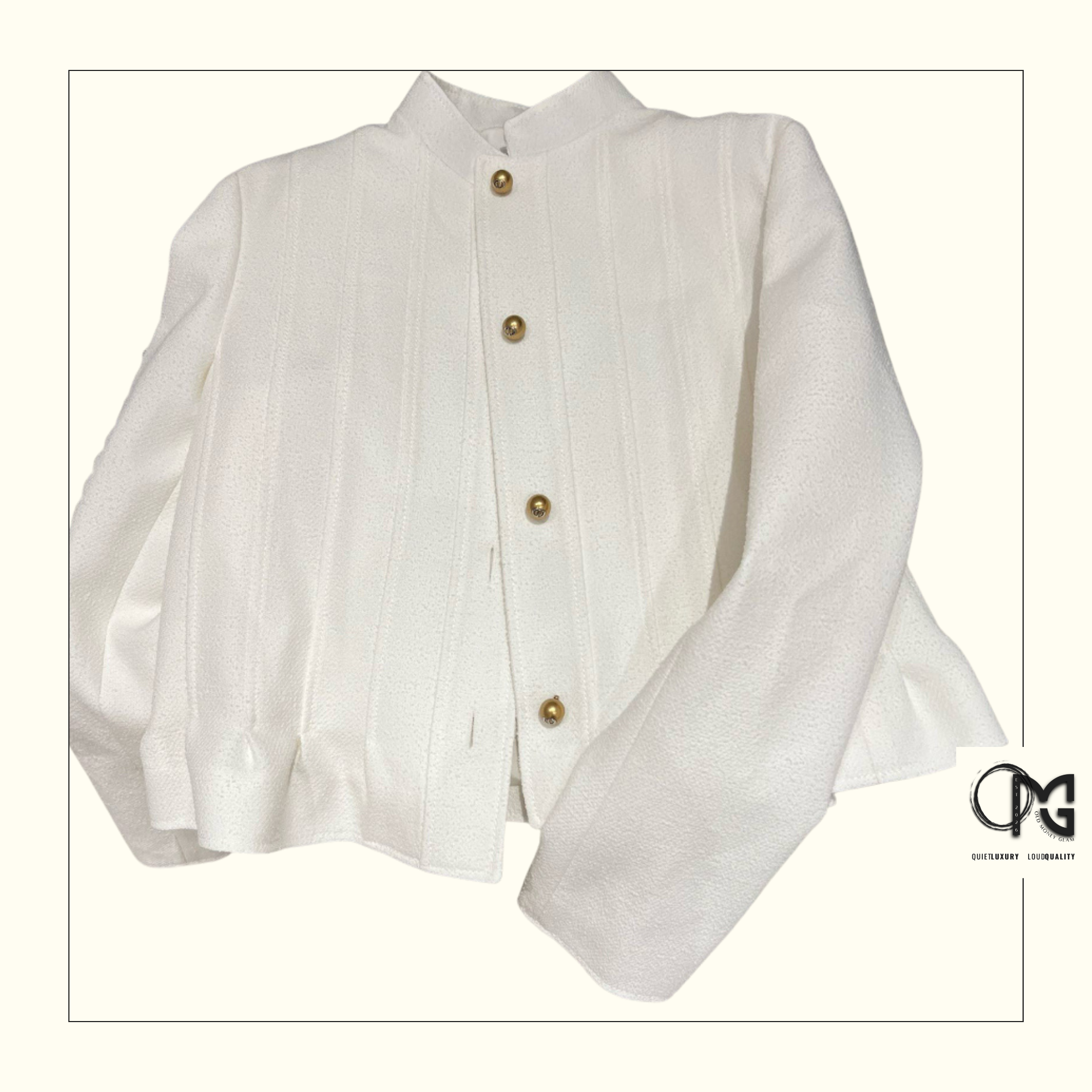 WOOL COTTON BLEND PEPLUM JACKET