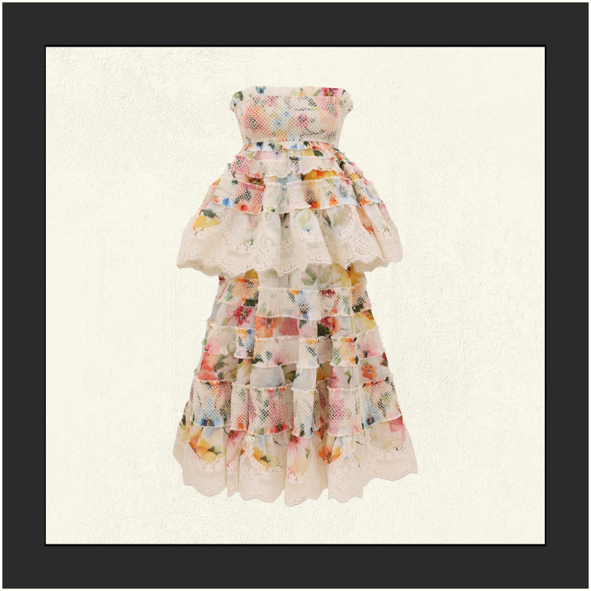 ALCHEMY SHIRRED MIDI DRESS