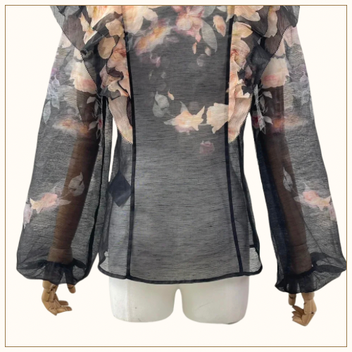 CRUSH LINEN SILK BLOUSE & SKIRT