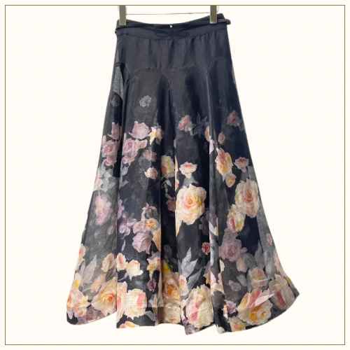 CRUSH LINEN SILK BLOUSE & SKIRT