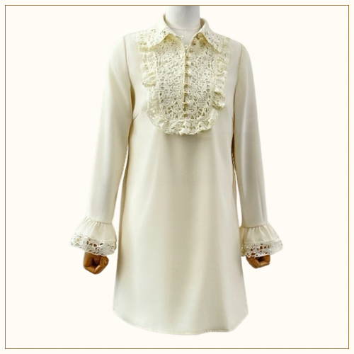 LACE TRIM SHIFT DRESS