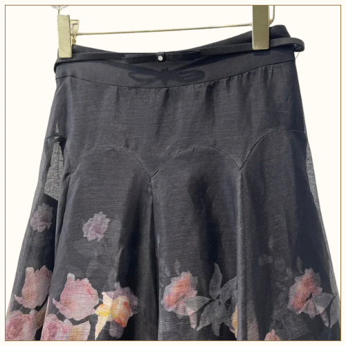 CRUSH LINEN SILK BLOUSE & SKIRT