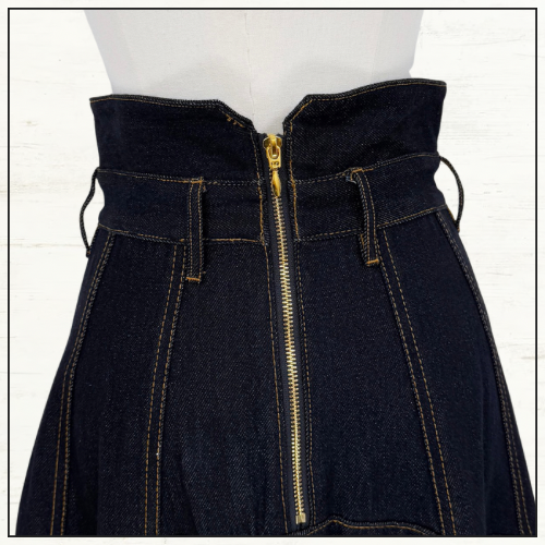 HYPNOTIC DENIM MIDI SKIRT