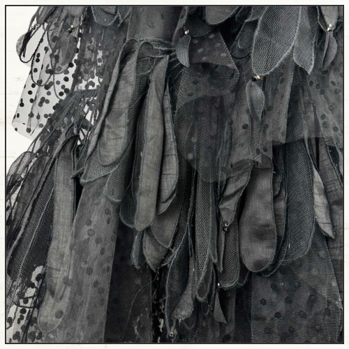 RHYTHMIC TIERED LINEN & SILK GOWN