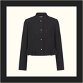 WOOL COTTON BLEND PEPLUM JACKET