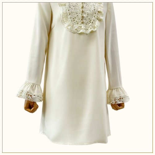 LACE TRIM SHIFT DRESS