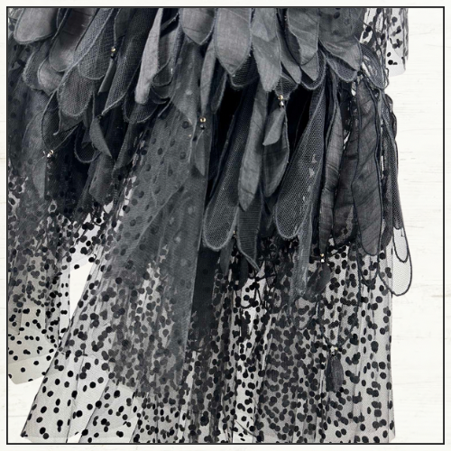 RHYTHMIC TIERED LINEN & SILK GOWN