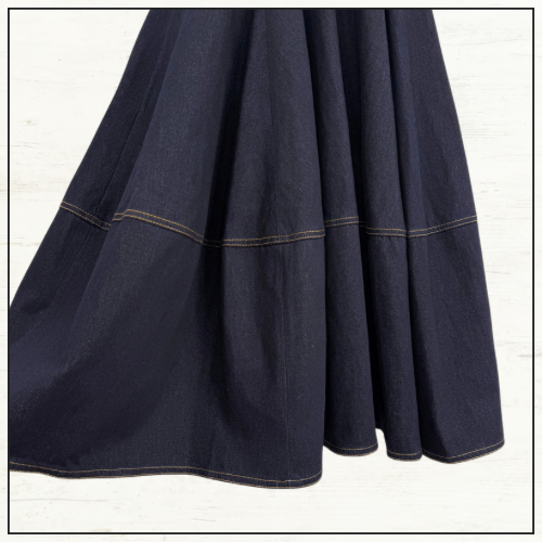 HYPNOTIC DENIM MIDI SKIRT