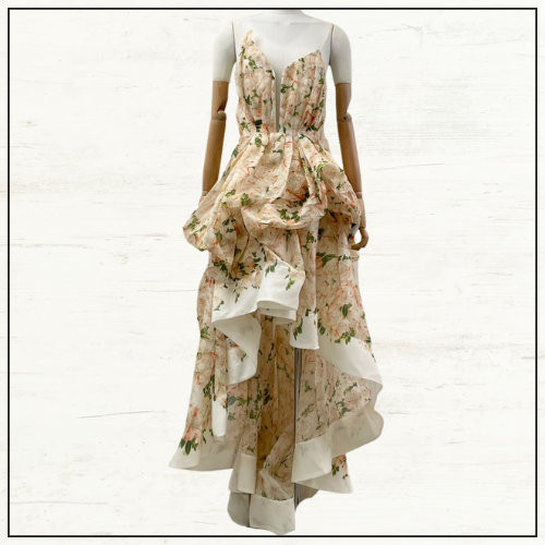 NATURA DRAPED HIGH LOW DRESS