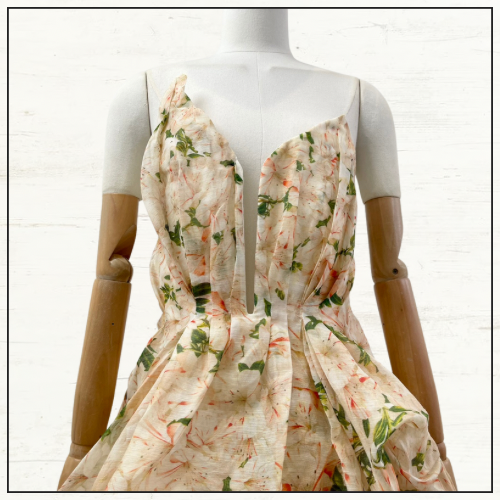 NATURA DRAPED HIGH LOW DRESS