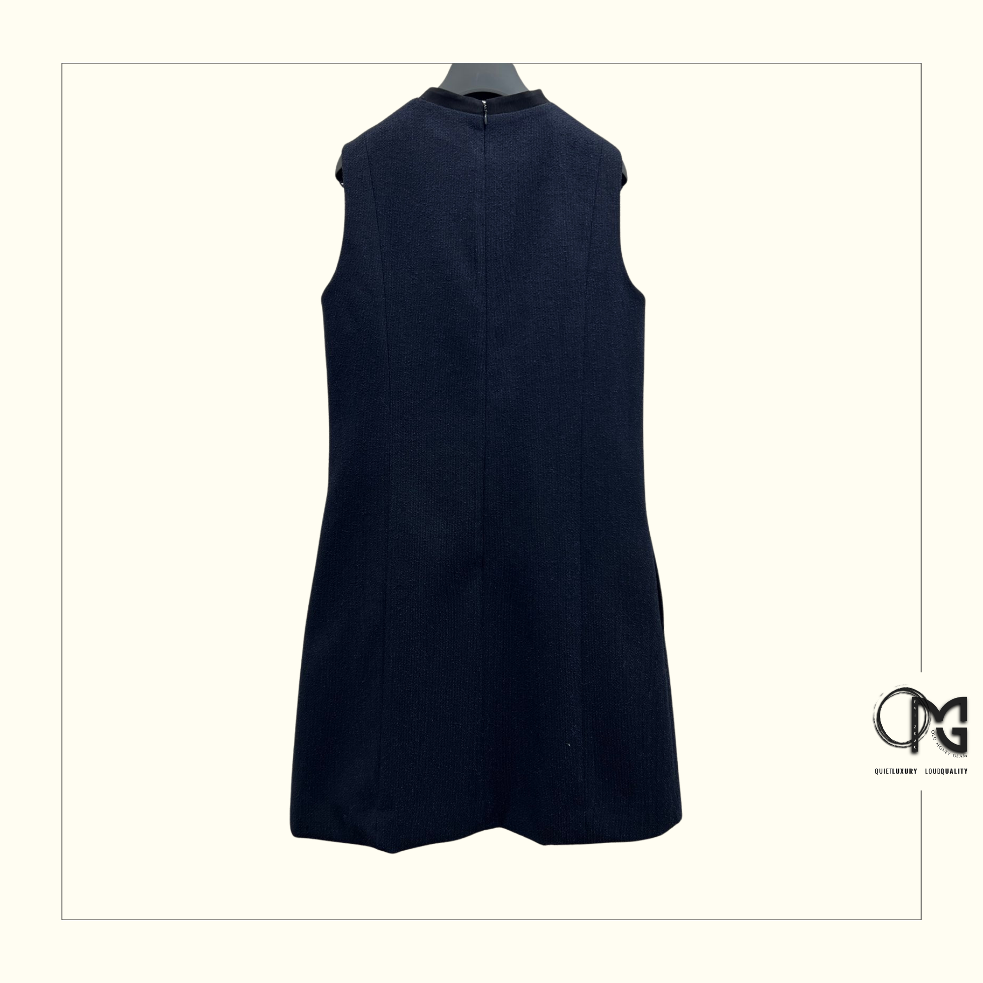 VIRGIN WOOL & COTTON BLEND STRAIGHT DRESS