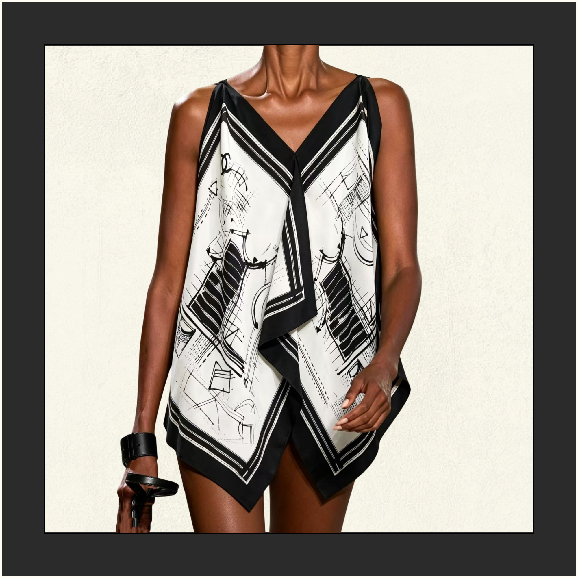 SILK SCARF TANK TOP