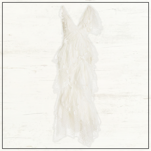 RHYTHMIC TIERED LINEN & SILK GOWN