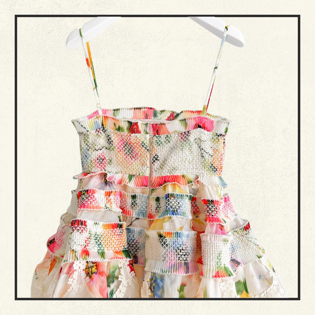 ALCHEMY SHIRRED MIDI DRESS