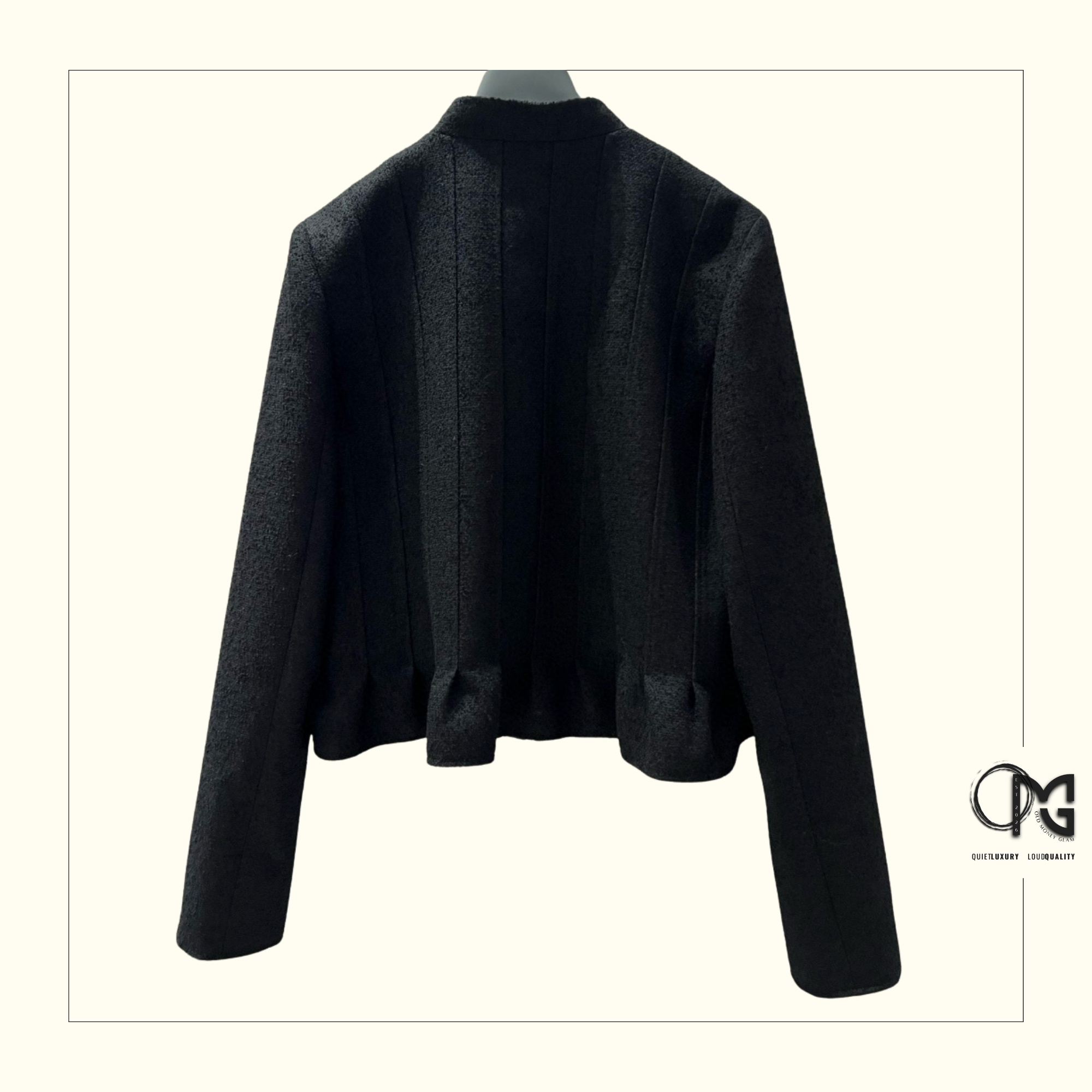WOOL COTTON BLEND PEPLUM JACKET