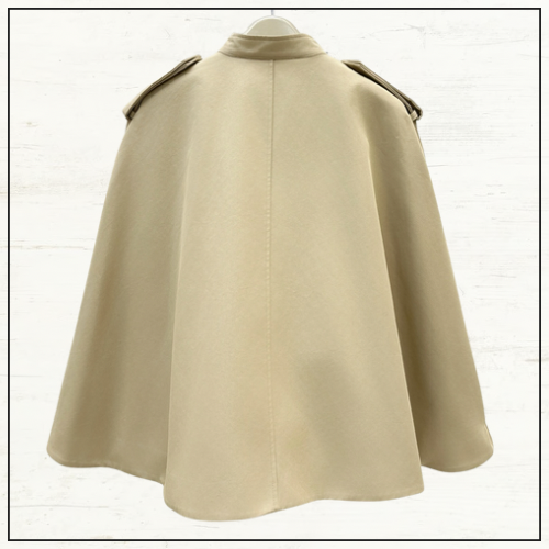 DOUBLE BREASTED COTTON CAPE
