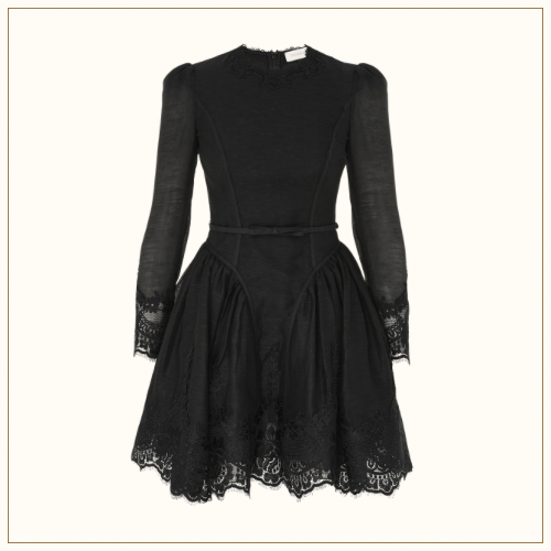 HYPNOTIC LACE TRIM MINI DRESS