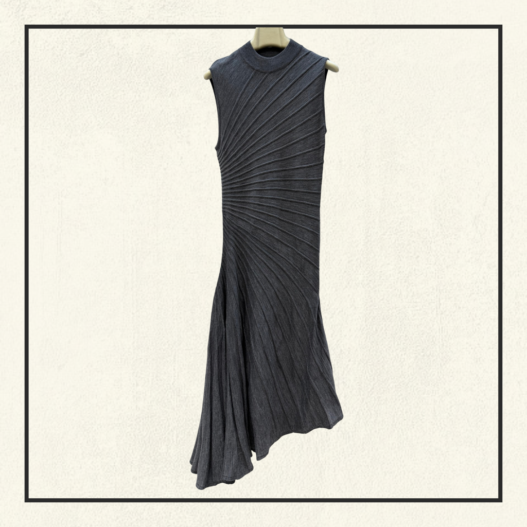 ASYMMETRIC WOOL DRESS