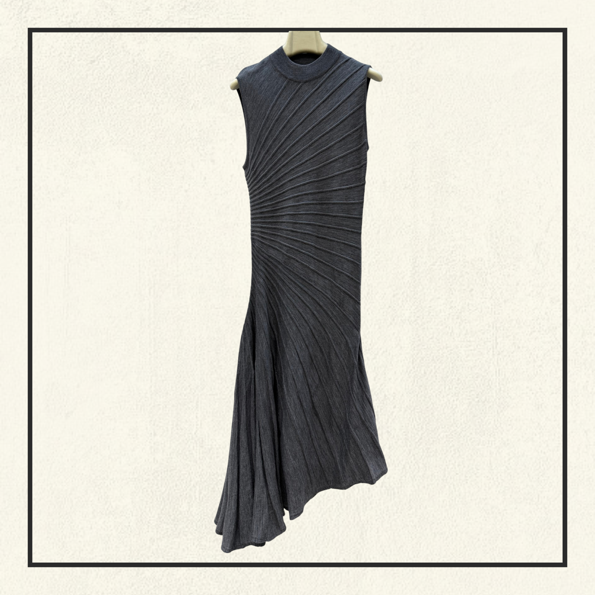 ASYMMETRIC WOOL DRESS