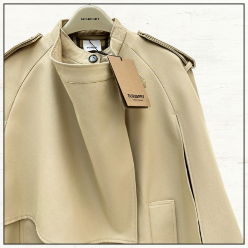 DOUBLE BREASTED COTTON CAPE