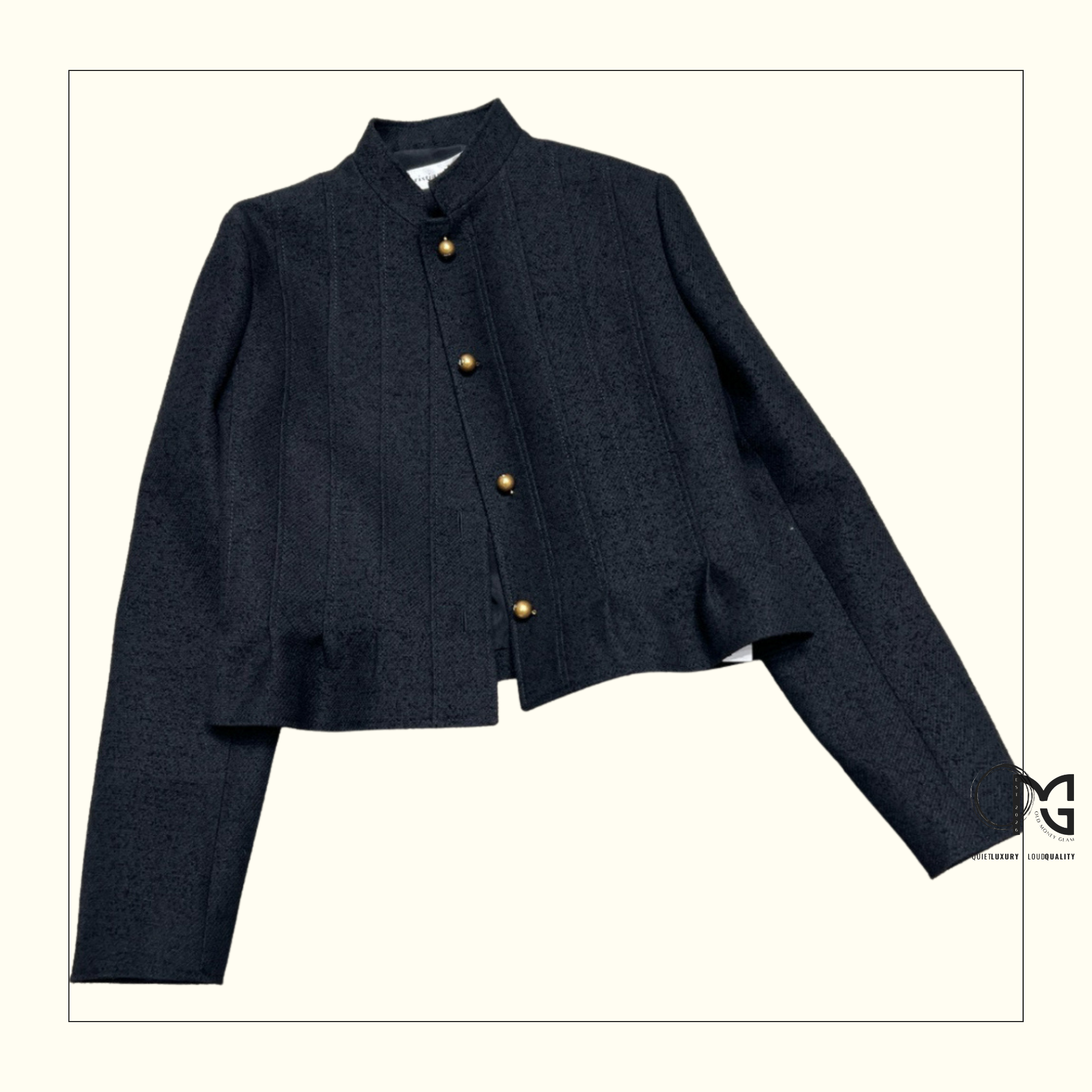 WOOL COTTON BLEND PEPLUM JACKET