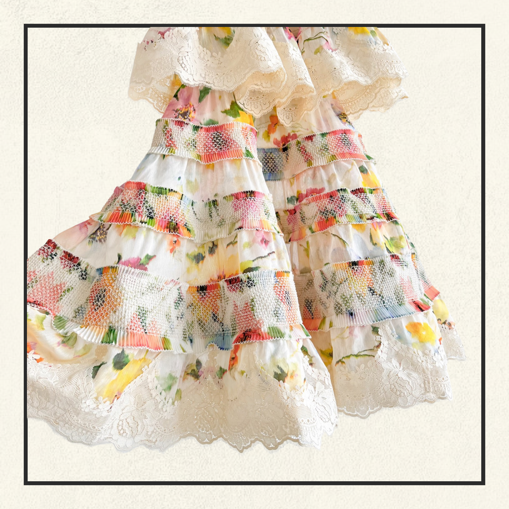 ALCHEMY SHIRRED MIDI DRESS