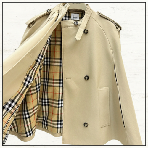 DOUBLE BREASTED COTTON CAPE